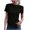 Black, variant on Blue S WIZUTIZ Womens Blouse Holiday Saving Comfy Retro Plus Size Tshirt Ladies Holiday Beach Round Neck Blouse Breathable Solid Casual Shirts Cozy Style Summer-Beach Tee Fluffy Short Sleeve Tshirts