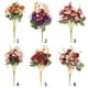 thumbnail image 5 of 5pcsx21 cabezas ramo de flores artificiales de rosa de seda flor seca falsa (naranja), 5 of 5