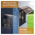 thumbnail image 6 of REKHH 39"x38" Window Awning Canopy, Polycarbonate Front Door Patio Cover for UV, Rain, Snow & Sunlight Protection, Stylish Brown Panel with Black Bracket, 6 of 9