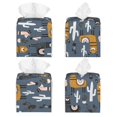 thumbnail image 2 of Balery Llama and Cactus Porta Pañuelos de Cuero con Estampado – Funda Moderna Cuadrada para Caja de Pañuelos, Dispensador 5x5x5'', 2 of 7