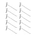 thumbnail image 3 of DBM IMPORTS 10 PC 8" Gloss White Grid Wall Metal Hooks, Display for Use W/Gridwall Panels, 3 of 4