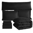 thumbnail image 5 of HIG 8 PCS Modern Comforter Set All Season Bed in a Bag, Black, Full Size, 5 of 13