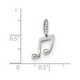 thumbnail image 2 of 8.6mm 14k White Gold Polished Musical Note Pendant - .4 Grams, 2 of 2