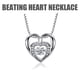 thumbnail image 1 of Xihbxyly Collar con Latidos de Corazón, Elegante Diseño de Cobre y Circonita, Accesorio Femenino, Regalo Ideal para Ocasiones Especiales, Viajes, Bodas, Etc., 1 of 3