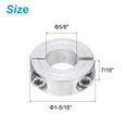 thumbnail image 2 of 4 Pack Double Split Clamp-On Shaft Collar 5/8" Bore Two-Piece Clamping Collar, 1-5/16" OD, 7/16" Thick, Aluminum, 2 of 6