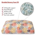 thumbnail image 2 of Majestic Pet | Blooms Shredded Memory Foam Rectangle Pet Bed For Dogs, Removable Cover, Citrus, Medium, 2 of 5
