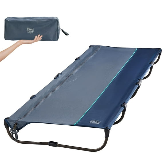 Cama de camping plegable de aluminio TIMBER RIDGE 191 x 66 x 15 cm, azul