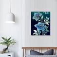 thumbnail image 3 of JRXY  Teal Lily Flower Wall Art Abstract  Large Picture Canvas Print Wall Painting Modern Artwork Wall Décor for Bedroom Living Room Bathroom Office pattern2, 3 of 4