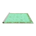 thumbnail image 2 of Ahgly Company Machine Washable Indoor Rectangle Oriental Turquoise Blue Traditional Area Rugs, 6' x 9', 2 of 4