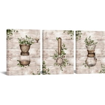 Hieng Vintage Kitchen Wall Decor Rustic Coffee Painting Canvas Prints Coffee Bar Dining Room Decoration Unframed