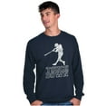 thumbnail image 4 of Funny Touch Down Baseball Swing Joke Long Sleeve TShirt Men Women Brisco Brands X, 4 of 6