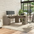 thumbnail image 2 of Cabot 72W L Shaped Computer Desk with Storage in Heather Gray - Engineered Wood, 2 of 5
