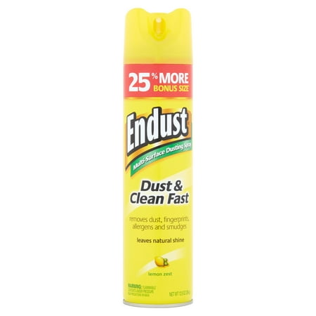 Endust Lemon Zest Multi-Surface Dusting & Cleaning Spray, 12.5 oz