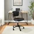 thumbnail image 2 of Walker Edison Modern 31” Adjustable Woven Fabric Desk Chair, Black, 2 of 10