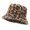 Khaki, variant on Lady leopard print plush winter hat, soft and fluffy, suitable for daily outdoor wear