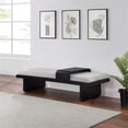 thumbnail image 2 of Meridian Furniture Arlington Banc en Tissu Chenille Gris Clair, 2 of 17