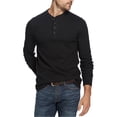 thumbnail image 2 of Camiseta henley de punto waffle Weatherproof Resistente a la intemperie negra grande, 2 of 2