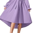 thumbnail image 5 of Fesfesfes Girls Long Sleeve Party Dress With Belt Elegant Pleated Flowy Formal Gown For Special Occasion Birthday Celebration Holiday Outfit(Purple,8-9 Years), 5 of 5