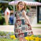 thumbnail image 5 of Fotbe Patchwork In Country Style Vestido de Dormir para Niñas de 3 a 10 Años, Mangas Cortas, Estilo Princesa, Pijama Camisón con Mangas Voladas-Small, 5 of 6