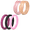 Pastel pink, Pastel peach; Burgundy, Pink, Black, variant on Silicone Wedding Rings for Women - 5 Rings Pack - Mix Collection Rinfit Designed Ring. Thin 2.5 / 5.5 mm wide - Stackable & Thin rubber Wedding Bands. Metal Free, Safe & Comfortable size 5