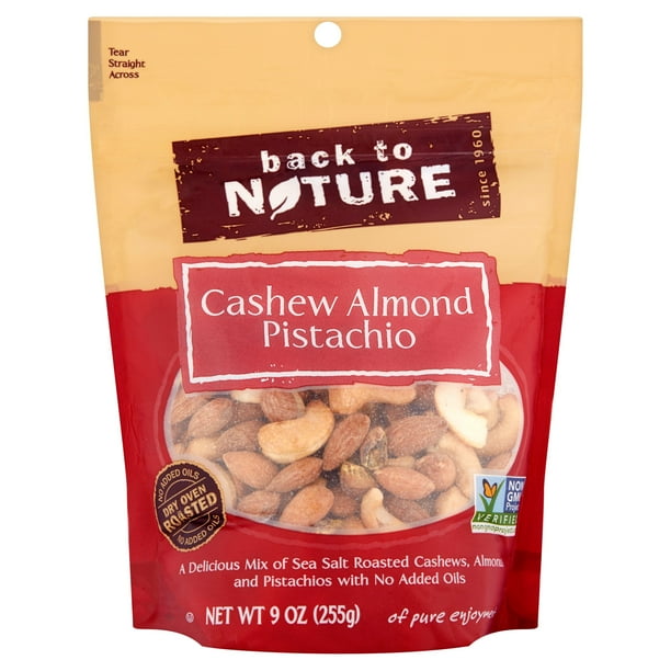 Back to Nature Cashew Almond Pistachio, 9 oz, 9 pack