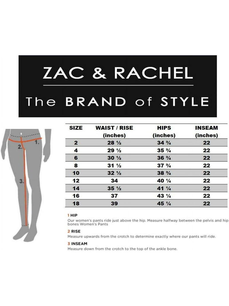 Zac Rachel Womens Pull On Solid Millennium Pants - Walmart.com
