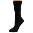 thumbnail image 3 of Sierra Women’s Diabetic Bamboo Crew Socks, Non-Binding, Wide Calf, Black, Navy, Gray, 3-Pack, 3 of 7