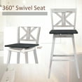 thumbnail image 5 of Gymax 4PCS Swivel Bar Stools 29'' Counter Height Chairs w/ Footrest White, 5 of 6