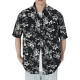 thumbnail image 2 of Rose Floral Printed Shirts for Men 2026 Summer Casual Short Sleeve Button Down Collared Shirt, 2 of 4
