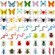 thumbnail image 2 of Set de figuras de insectos de plástico, 100 unidades, para niños mayores de 3 años, 2 of 8