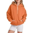 thumbnail image 2 of kamemir Womans Hoodies Oversized Hoodies for Women Fall Fashion Sweatshirts Pullover Womens Clothes with Pocket(A-Orange,XL), 2 of 6