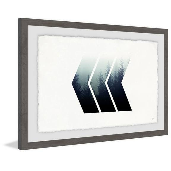 Dark Forest Framed Painting Print