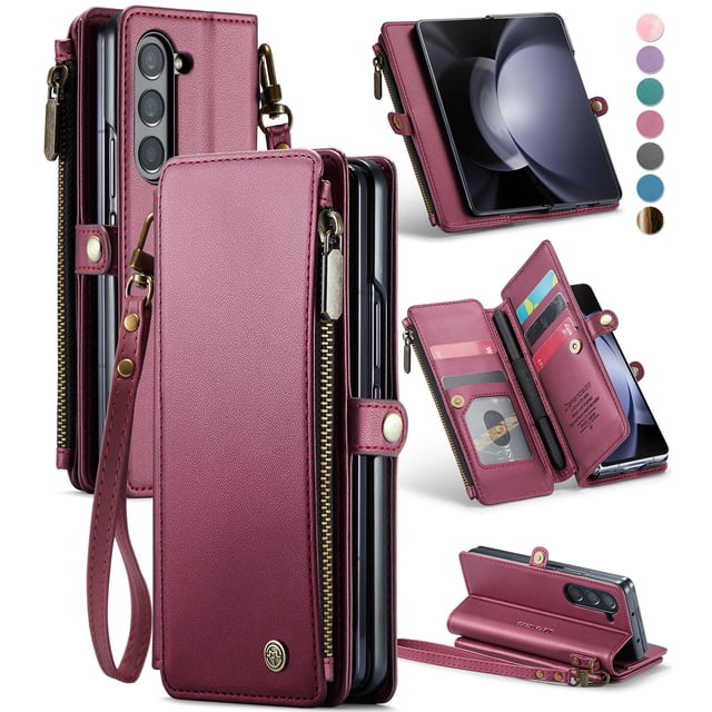 Funda tipo cartera compatible con Samsung Galaxy Z Fold 5