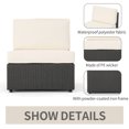 thumbnail image 3 of PE Wicker Modular Outdoor Sectional Couch, 2PCS Armless Sofa with Cushions, All-Weather Rattan Conversation Set for Patio, Porch, or Lawn, Grey, 3 of 5