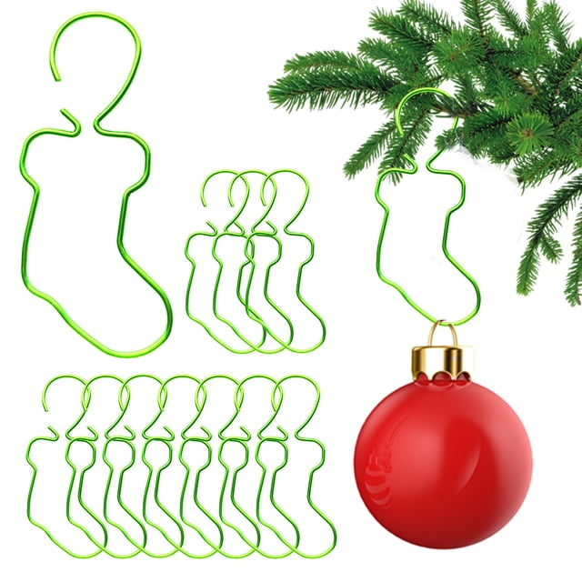 Xihbxyly Ganchos para Adornos Navideños, 50 Piezas de Metal Pequeños, Acabado Galvanizado Resistente a La Oxidación, Ideales para Decorar El Árbol de Navidad, Versátiles para Manualidades y Bricolaje