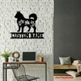 thumbnail image 4 of Craftnamesign Custom FLoral Siberian Husky Metal Wall Art LED Light, Custom Dog Lover Name Sign, 4 of 5