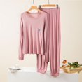 thumbnail image 4 of New Style Women's Cotton Casual Long-Sleeved suit Korean Nine-point Pants, Two-piece Home Service suit Pajama Sets Sleepshirts, 4 of 4