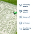 thumbnail image 7 of HIWEAVER Sage Green 9'x 12' Outdoor Rug Garden Decor Abstract Sun Pattern Carpet Plastic Straw Waterproof Reversible Patio Area Rug for Balcony Deck Picnic Portable Camping Mat, 7 of 7