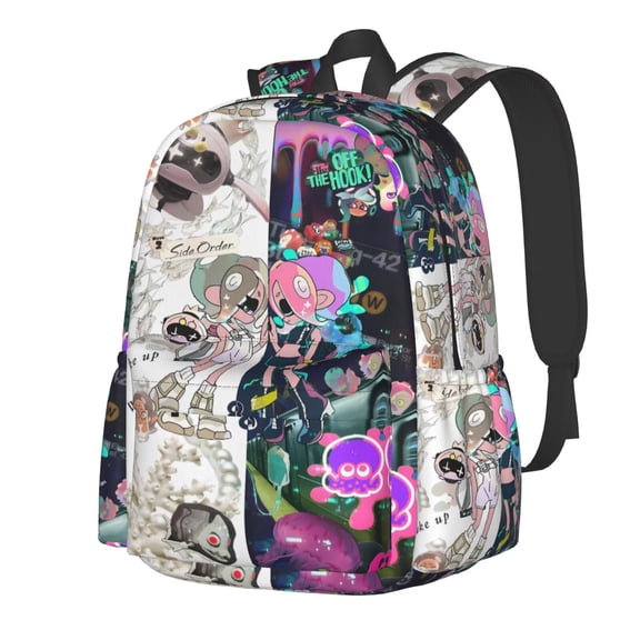 Splatoon Backpack Lightweight Large Capacity Laptop Backpack Adjustable Backpack Unisex Travel Backpack