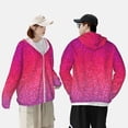 thumbnail image 5 of Picia Light Purple Glitter Women's Men's UPF 50+ Sun Protection Hoodie Shirt Long Sleeve SPF Fishing Outdoor UV Hiking Lightweight Shirts-X-Large, 5 of 9