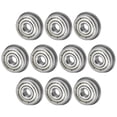 thumbnail image 1 of Uxcell Paquete de 10 Rodamientos de Bola con Brida F625ZZ, 5x16x5mm Sellados de Metal de Acero Cromado para Carretilla, 1 of 6