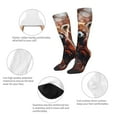 thumbnail image 5 of Zufioo Red Panda Autumn Branches Print Long High Thigh Socks Knee-High Warm Stocking Women Boot Sock Leg Warmer High Socks for Daily Wear, Cosplay, 5 of 6