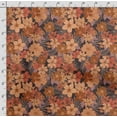thumbnail image 4 of Soimoi Floral Printed,Cuddle Minky Fabric, Sewing Fabric by The Yard 56 Inch Wide,Decorative Plush Soft Fabric, Baby Garments, Toys and Blankets, Orange, 4 of 5