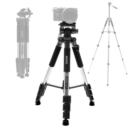 UPC: 0817711023323 | Movo MV-T5 Full-Size Aluminum Tripod with Video Pan Head