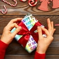thumbnail image 1 of Boreal Craft Christmas Wrapping Paper Sheets Mini Short Birthday Wrapping Paper Colorful Foil With Stripes Dots Happy Birthday Lettering Wrapping Paper For Holiday Birthday Wedding, 1 of 5