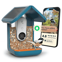 Bird Buddy Solar Powered Bird Feeder with Camera & AI Species Detection - Blue Solar