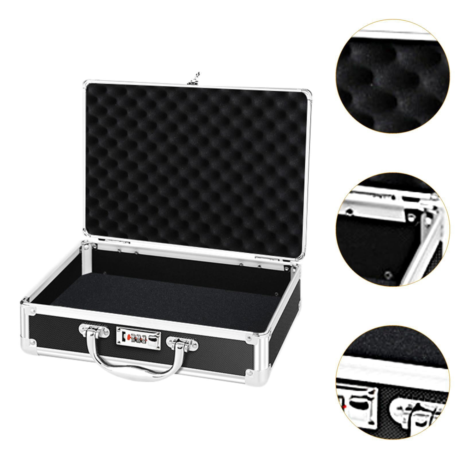 MAGIDEAL Portable Storage Case Anti Shock Empty Briefcase with Password Lock Tool Box S