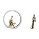 thumbnail image 5 of Elegante escultura de dama africana para dormitorio y estantería, centro de mesa, decoración versátil para el hogar, regalo abstracto para lectoras, e, 5 of 8