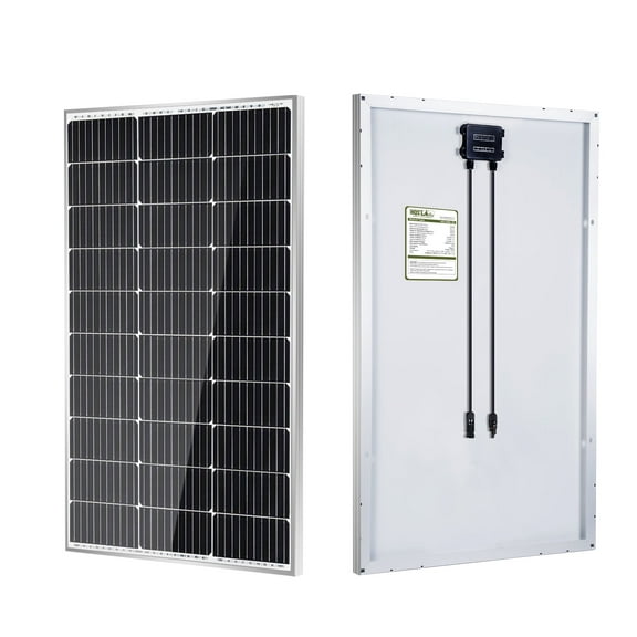 TSP 100W 12 Volt Solar Panel, IP68 Waterproof, 25% High-Efficiency, Pre-drilled Holes Design, Ideal for RV, Marine, Off-Grid System