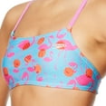 thumbnail image 3 of Speedo Women's Printed Fixed Back Bikini Top (Flamingo Print, XL), 3 of 3